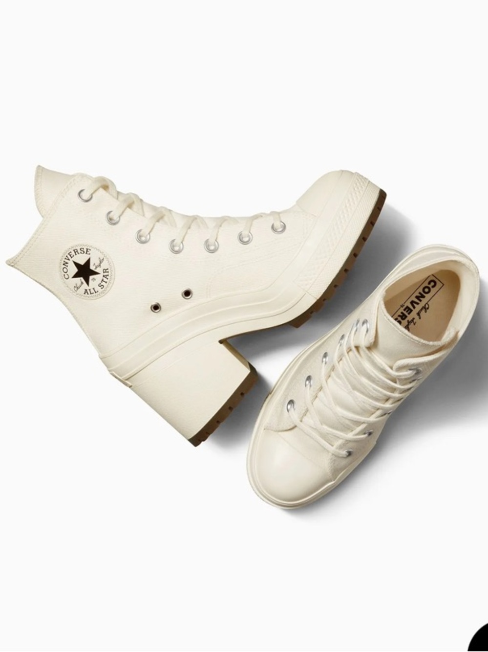 NEW Converse Chuck 70 De Luxe Heel High Top Cream Off White Ivory Size 11 / 42.5 - Picture 6 of 16